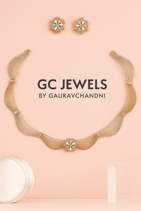 “92.5% Sterling Silver Italian Necklace & Earring Set | Rhodium Polish Luxury Jewelry by GC Jewels”