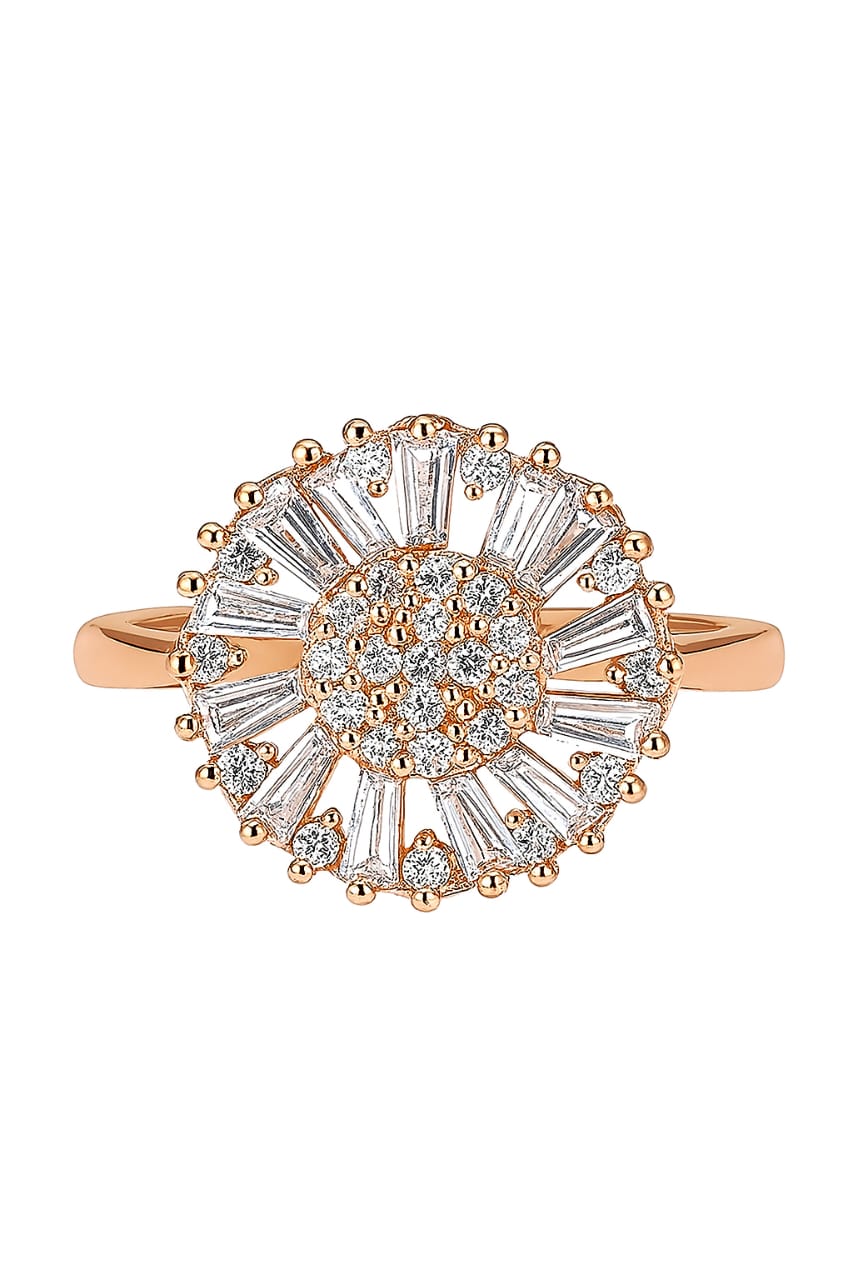 Rose gold rhodium polished 92.5% Silver Ring