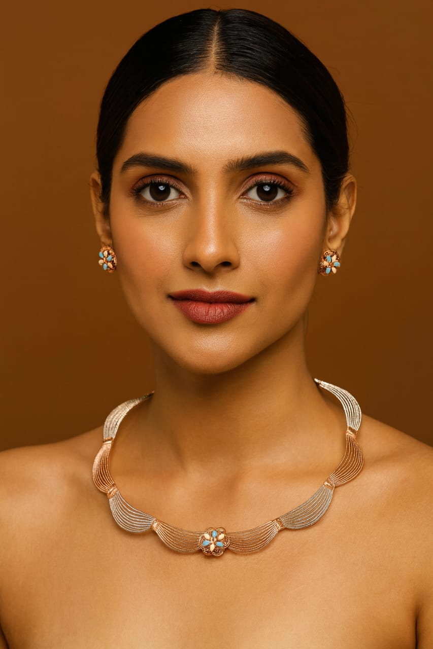 “92.5% Sterling Silver Italian Necklace & Earring Set | Rhodium Polish Luxury Jewelry by GC Jewels”